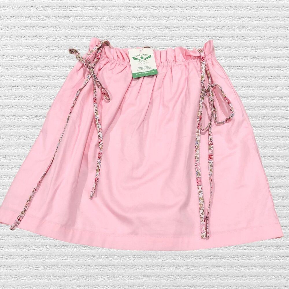 The Oaks Apparel Girls Top 5 Pink Floral Tie Strap Shirt NWT Little Happy